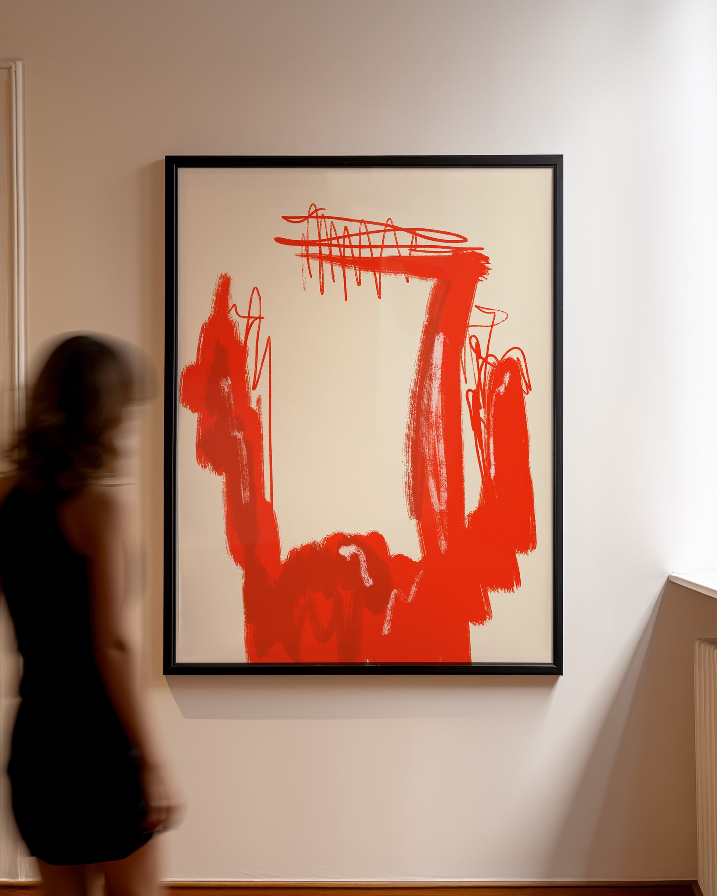 Abstrakte Zusammenstellung - Rot - Mid Century - Moderner Kunstdruck