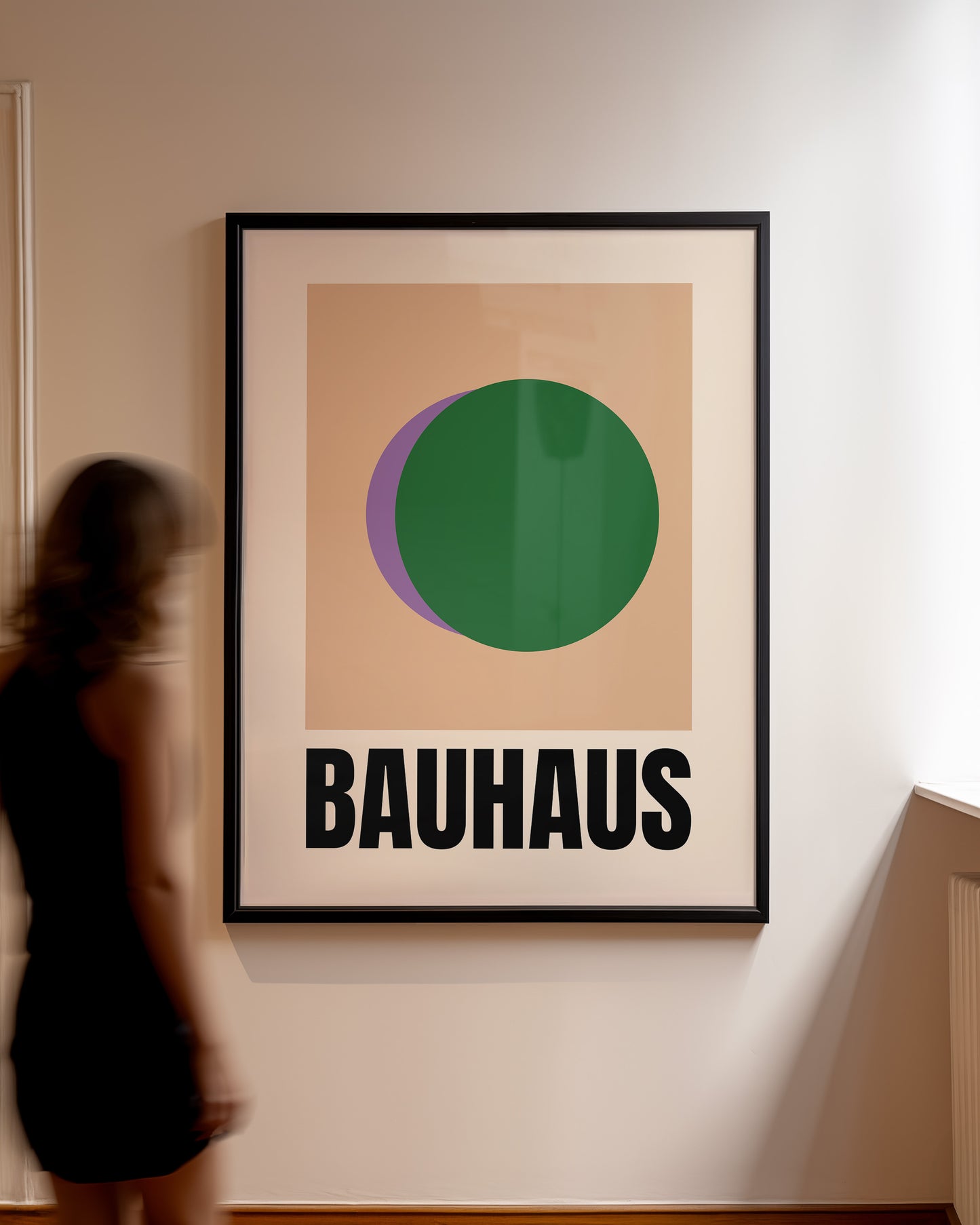 Bauhaus Formen - Grün Lila - Mid Century - Kunstdruck