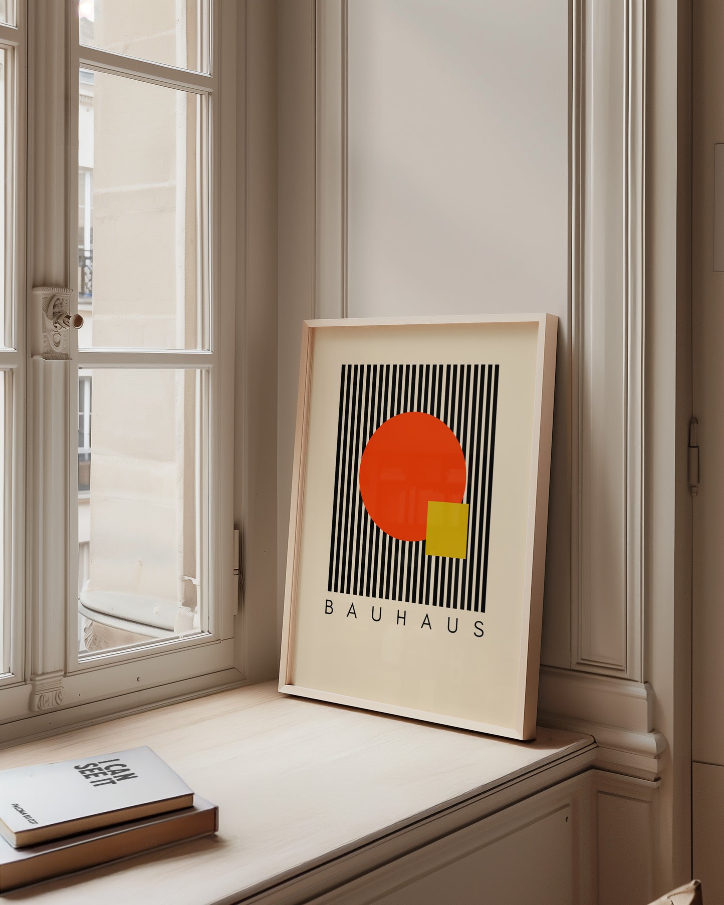 Bauhaus - Formen Orange Gelb - Mid Century - Kunst Druck