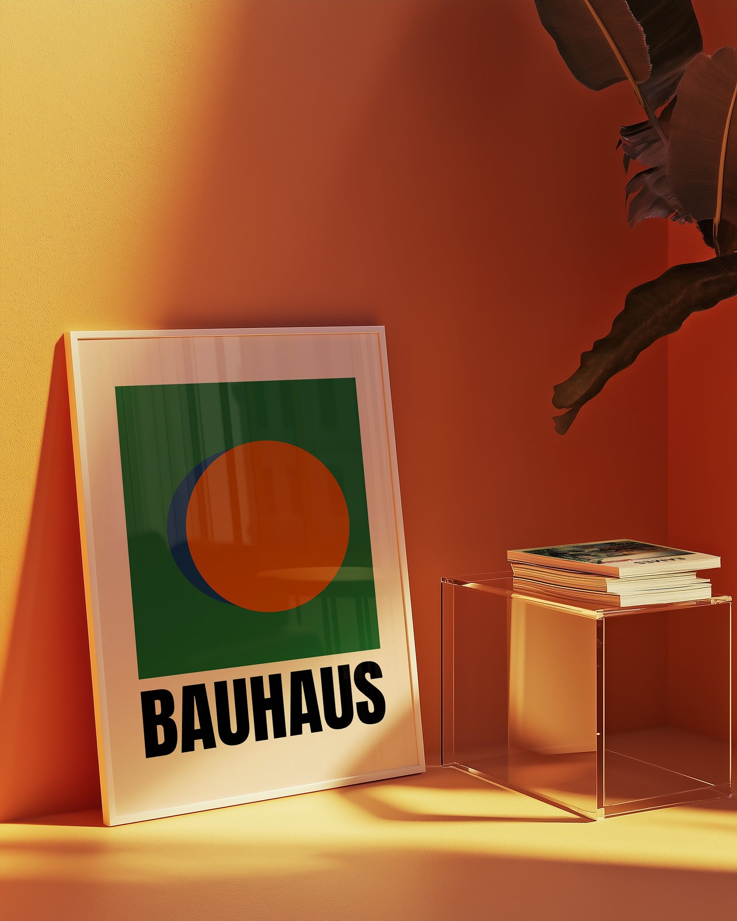 Bauhaus Formen - Grün Orange Blau - Mid Century - Kunstdruck