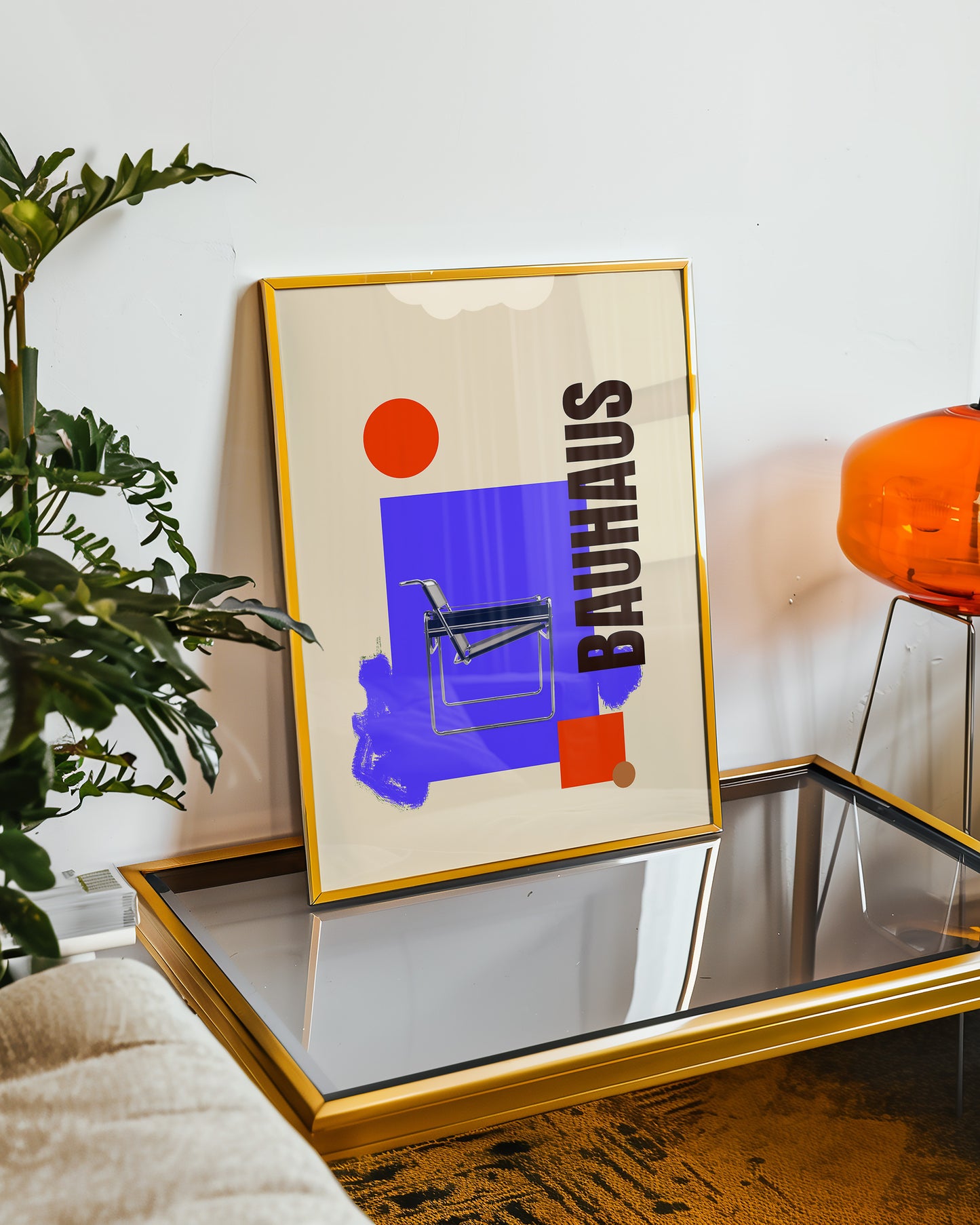 Bauhaus Collage - Sessel - Blau - Modern - Mid Century