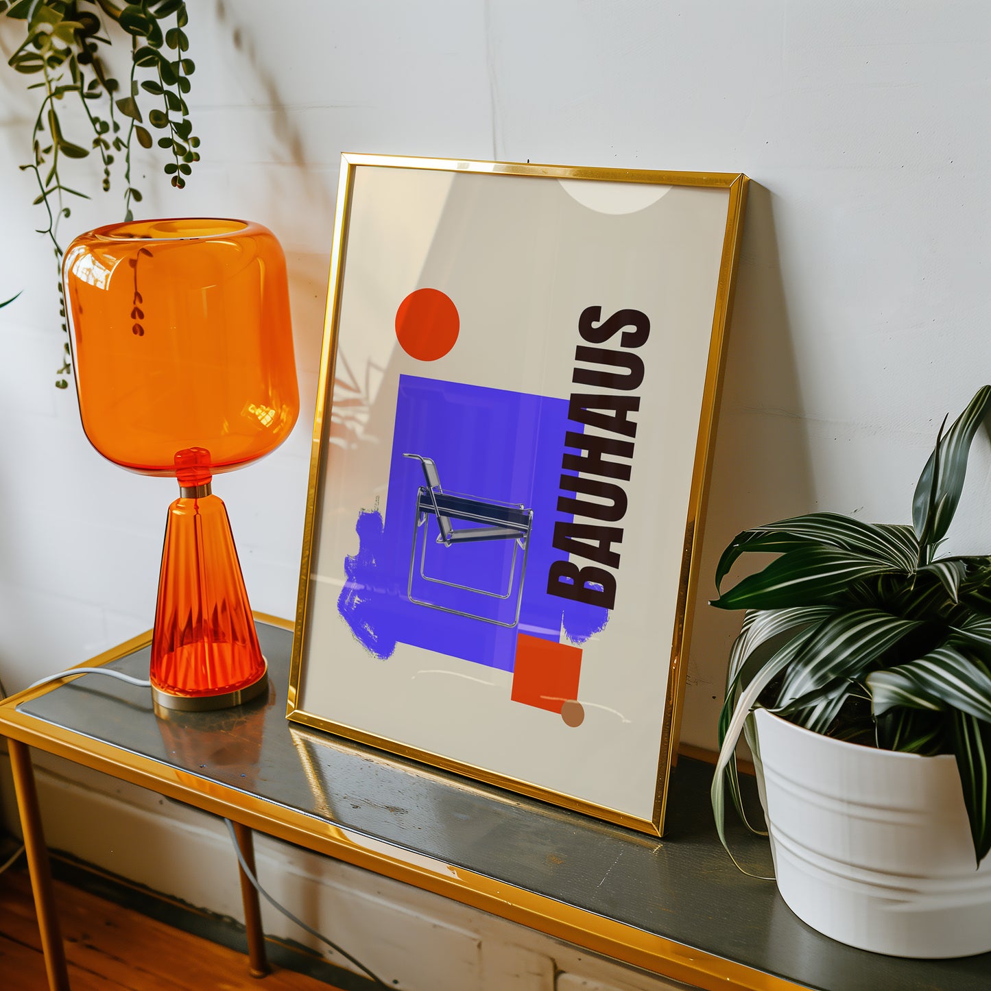 Bauhaus Collage - Sessel - Blau - Modern - Mid Century