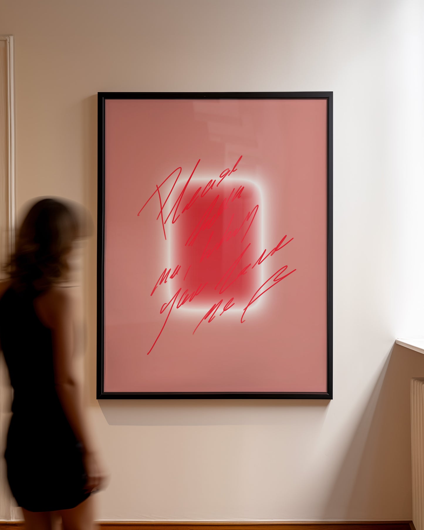 Please tell me that you love me - Typo Kunstdruck -Verlauf -Rosa