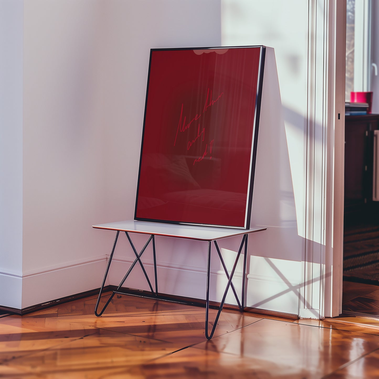 More than only red - Typo Kunstwerk - Verlauf - Kunstdruck