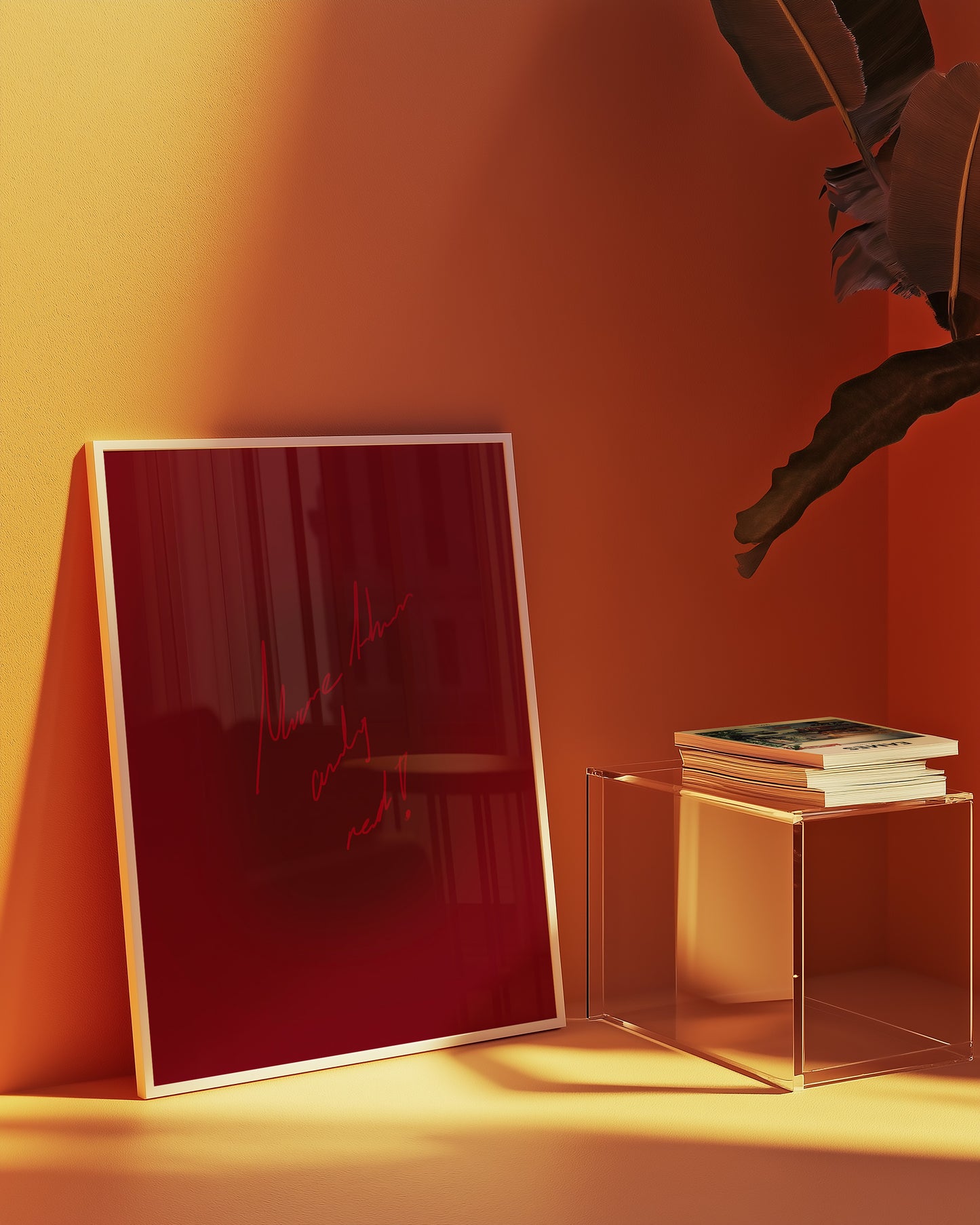 More than only red - Typo Kunstwerk - Verlauf - Kunstdruck