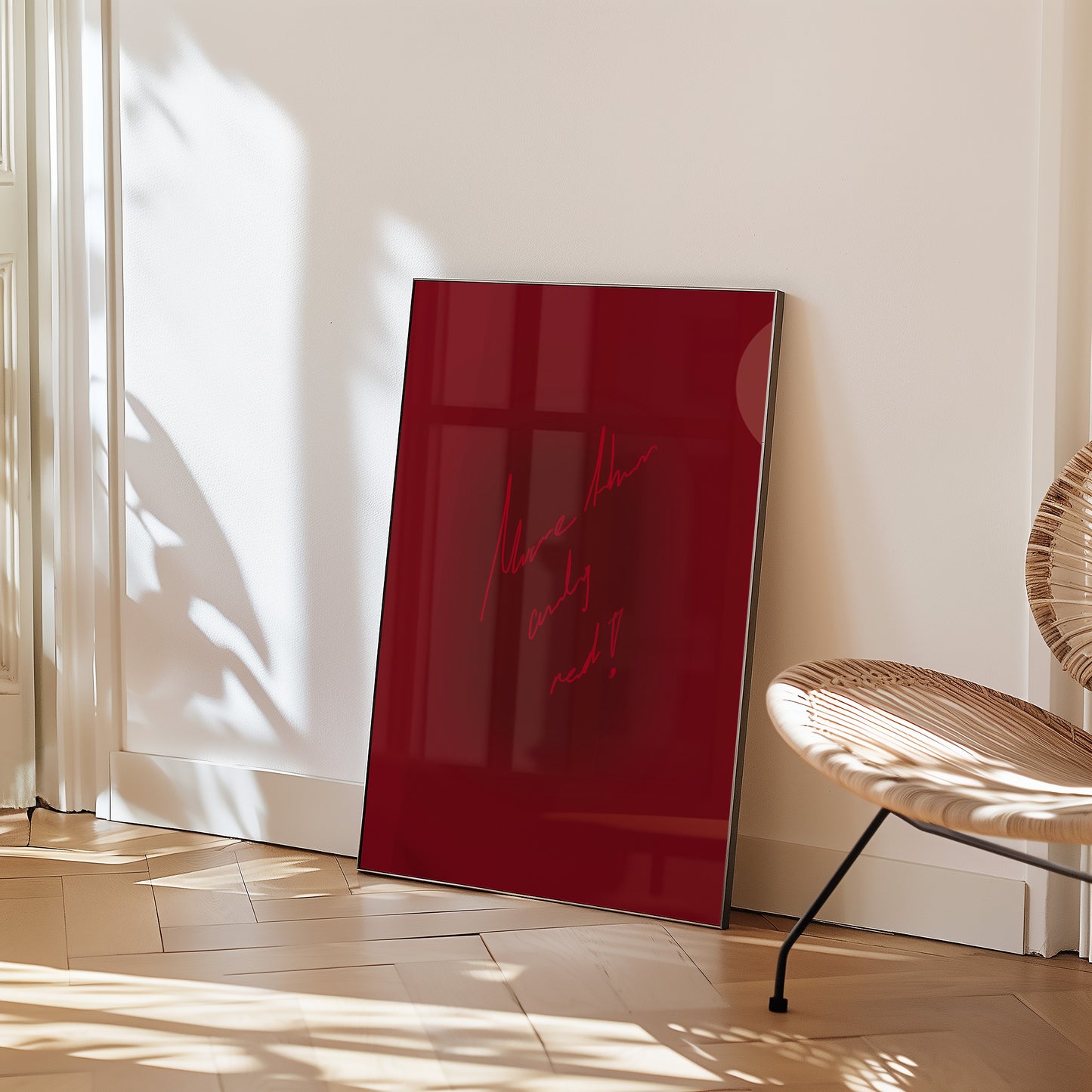 More than only red - Typo Kunstwerk - Verlauf - Kunstdruck