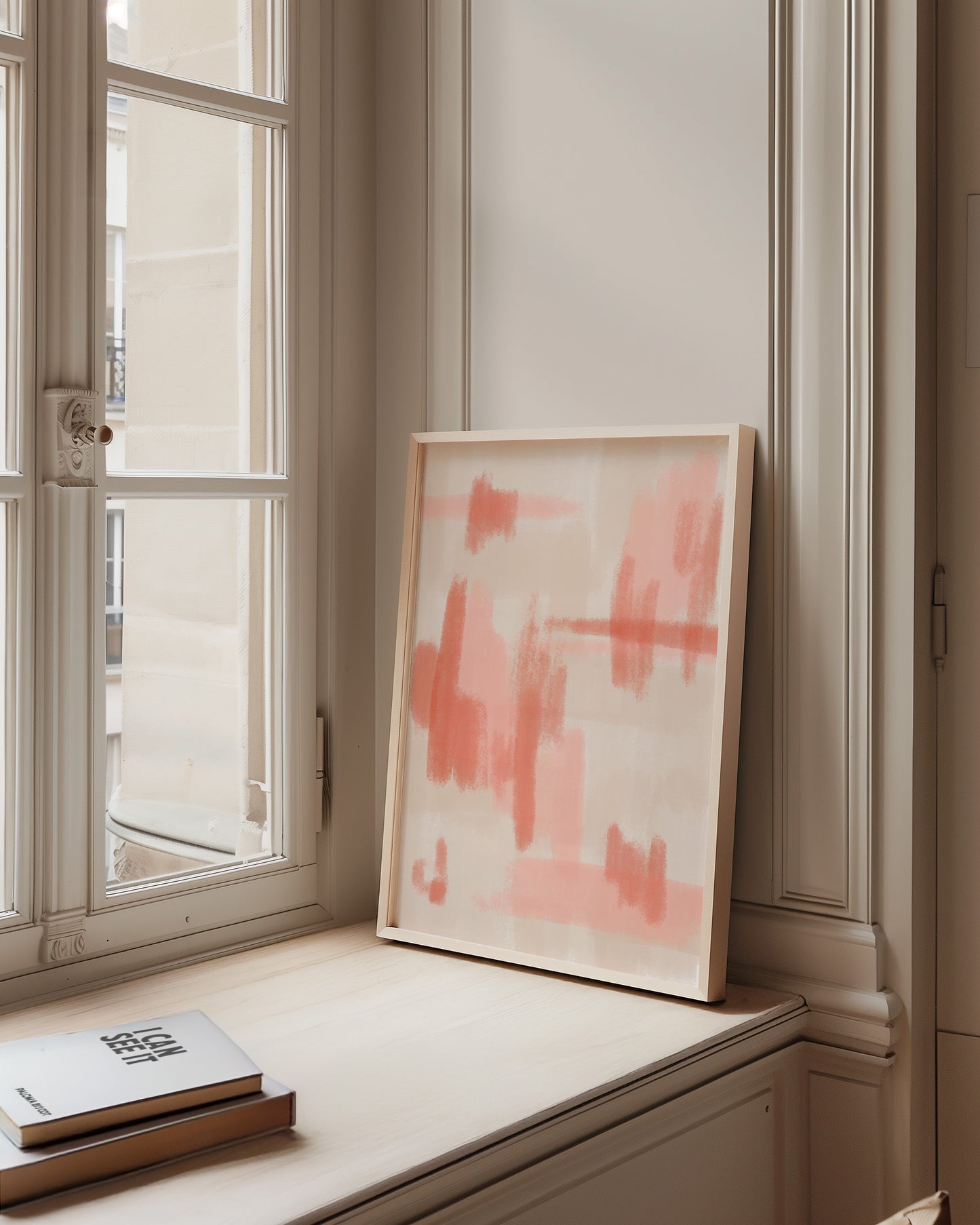 Modern Abstract - Grün - dunkel Blau -Mid Century - Kunstdruck