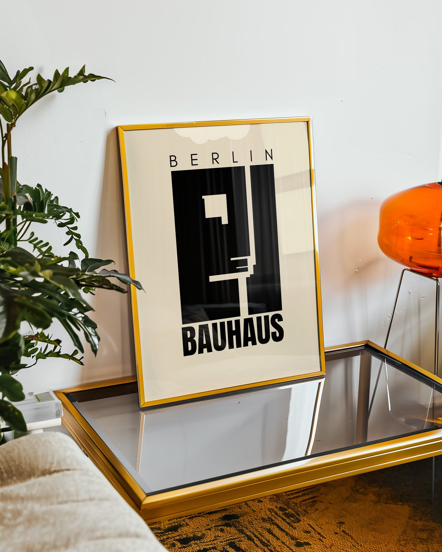 Bauhaus Berlin - Kunstdruck - Schwarz Beige - Mid Century