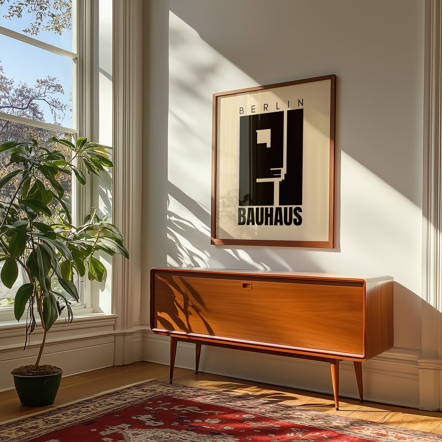 Bauhaus Berlin - Kunstdruck - Schwarz Beige - Mid Century