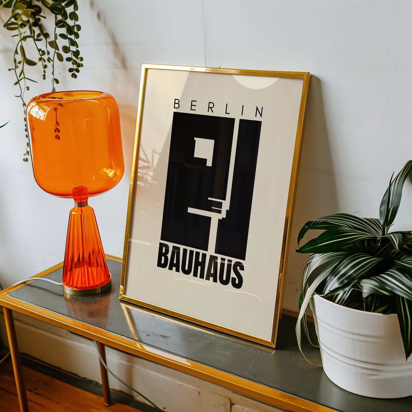 Bauhaus Berlin - Kunstdruck - Schwarz Beige - Mid Century