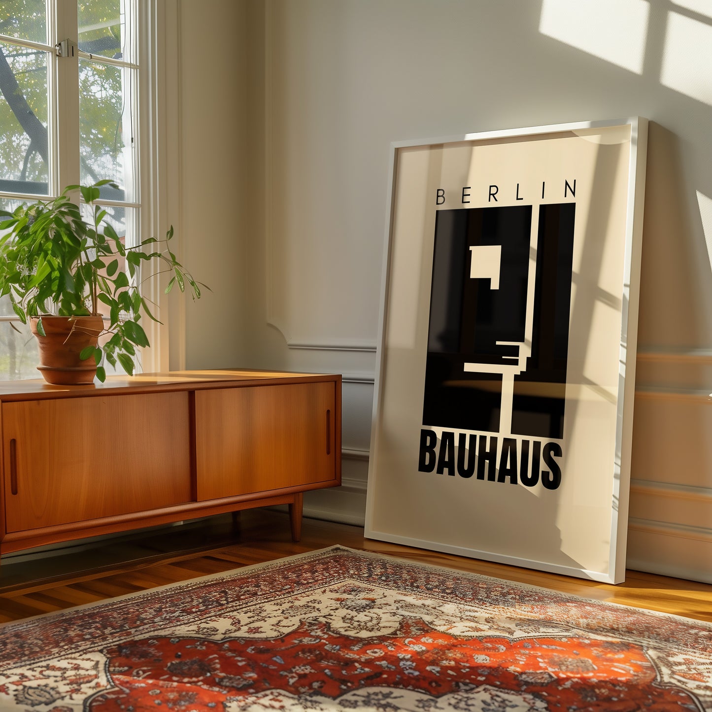 Bauhaus Berlin - Kunstdruck - Schwarz Beige - Mid Century