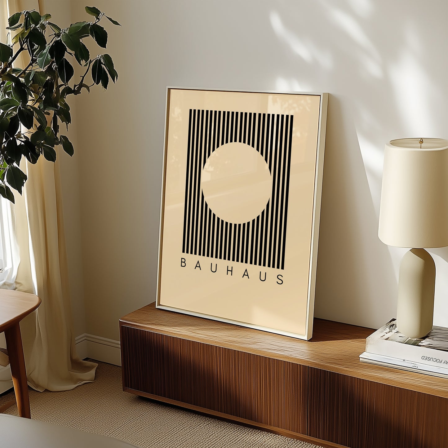 Bauhaus - Gitter Kreis - Mid Century - Kunst Druck