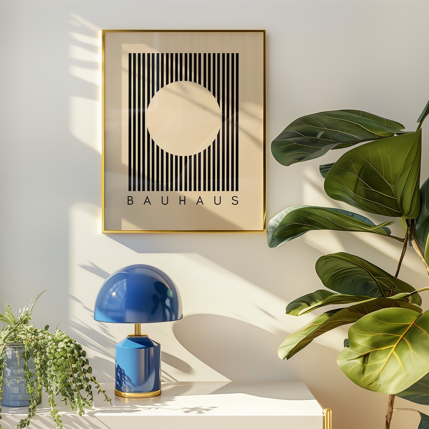Bauhaus - Gitter Kreis - Mid Century - Kunst Druck