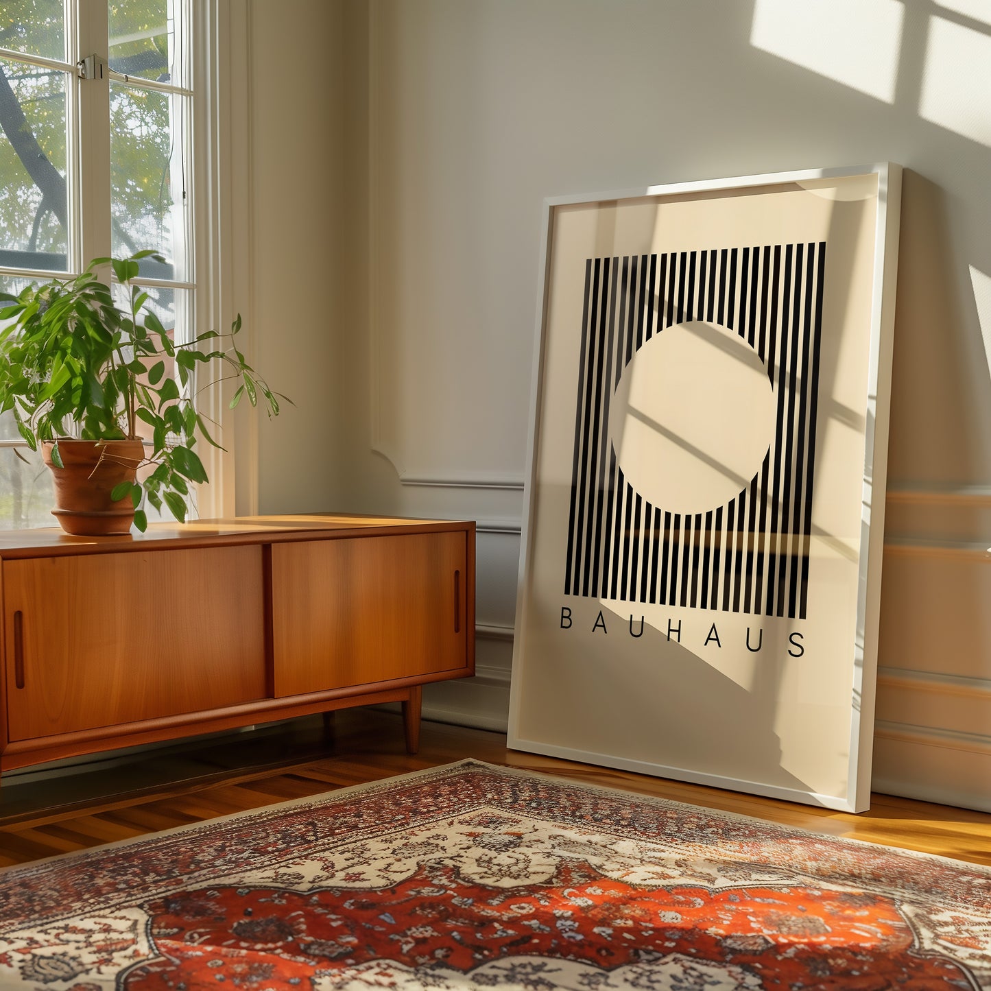 Bauhaus - Gitter Kreis - Mid Century - Kunst Druck