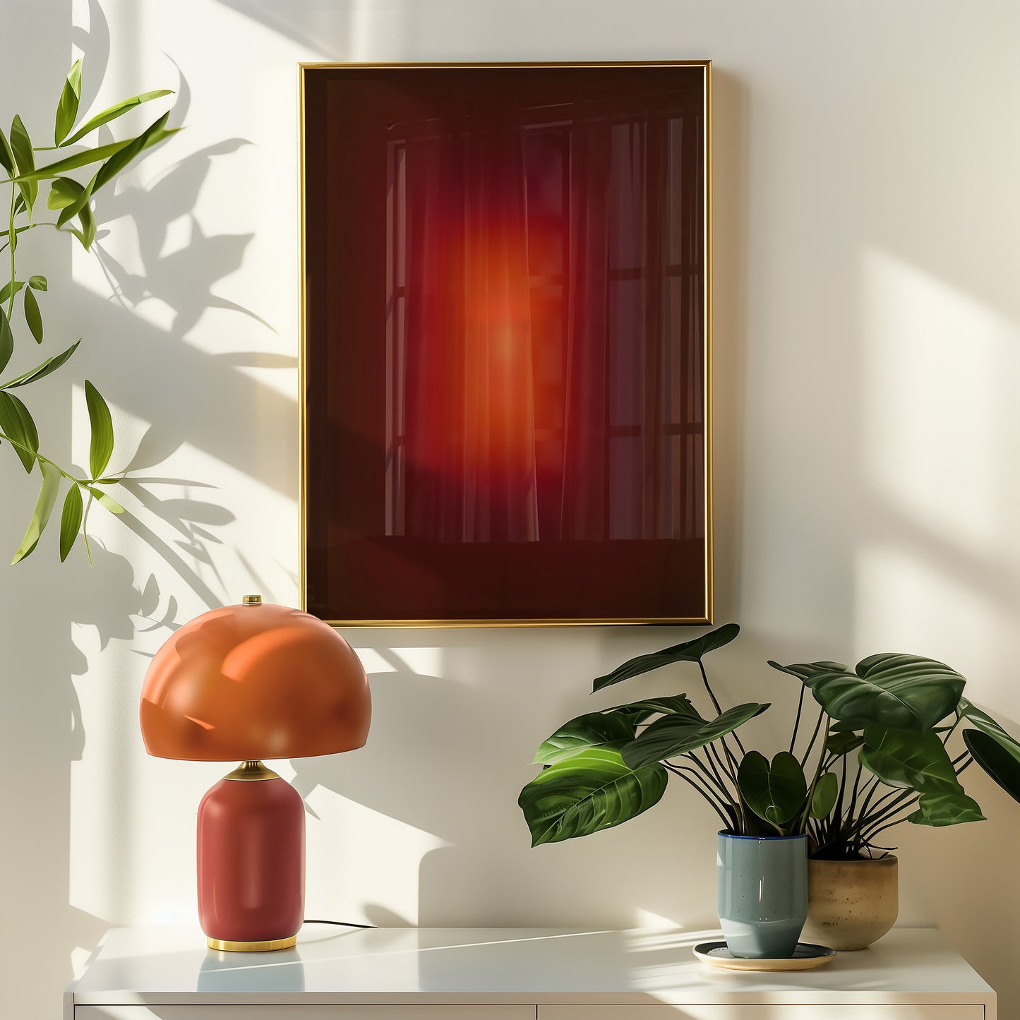 sunset Glow Verlauf - Abstrakter Kunstdruck - Modern -Mid Century