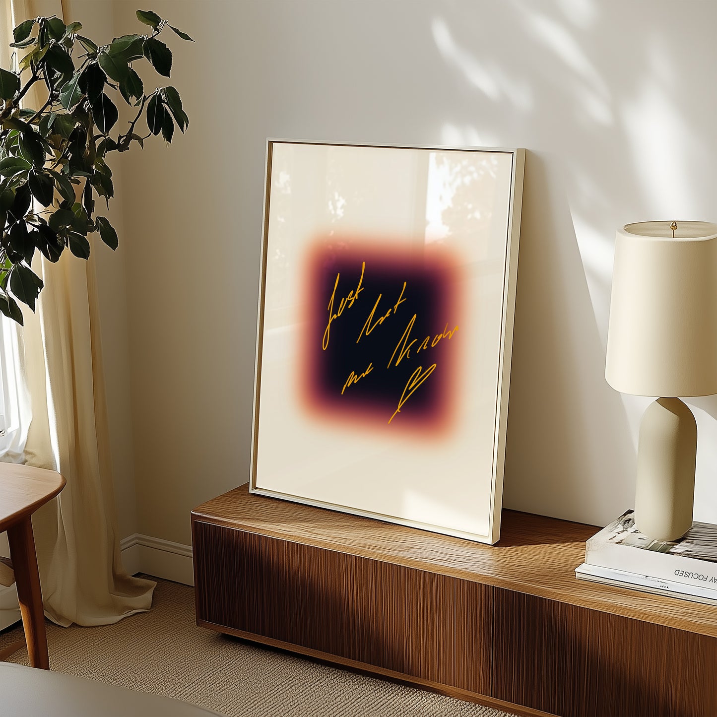 Just let me know! - Typo Kunstdruck