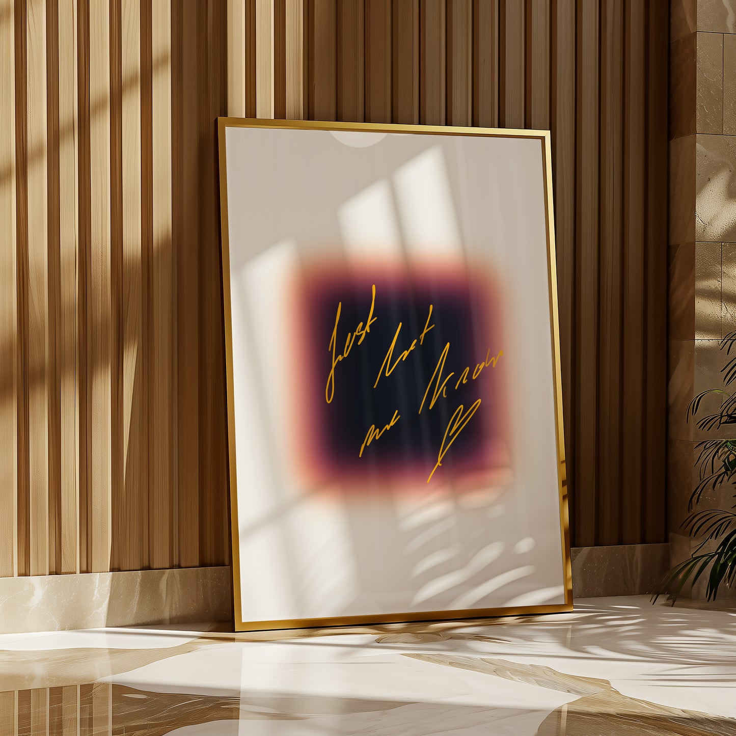 Just let me know! - Typo Kunstdruck