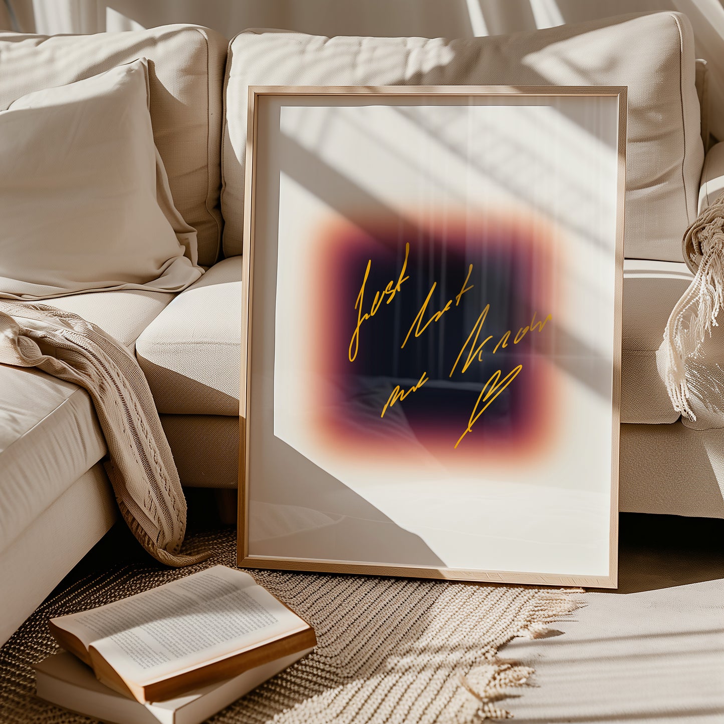 Just let me know! - Typo Kunstdruck