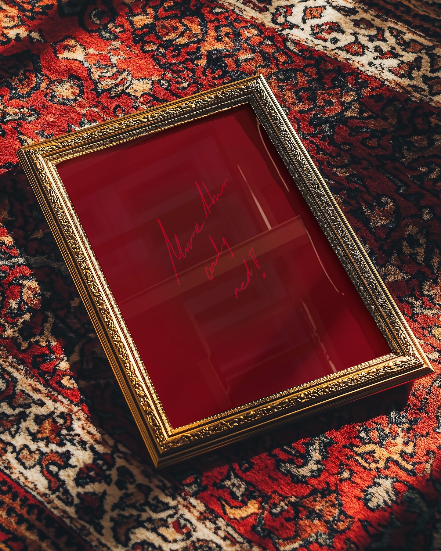 More than only red - Typo Kunstwerk - Verlauf - Kunstdruck